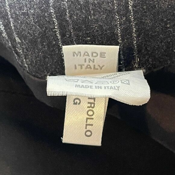 Gunex Trumpet Skirt US 4 Gray White Pinstripes Wool Blend Corpcore Minimalist - Picture 8 of 10